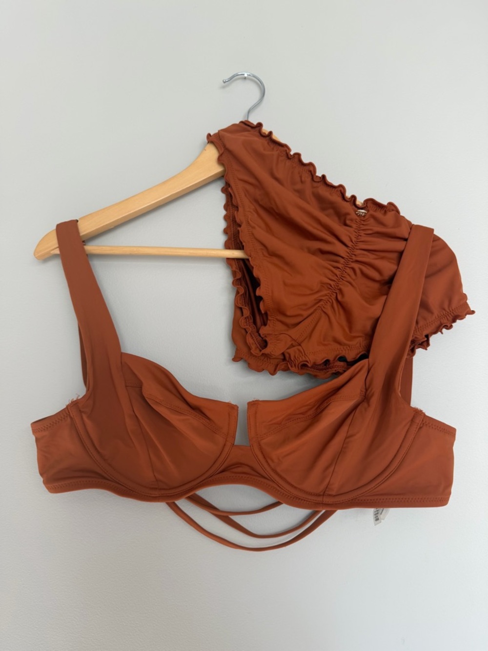 Victoria's Secret Burnt Orange Ruffle Bikini Set